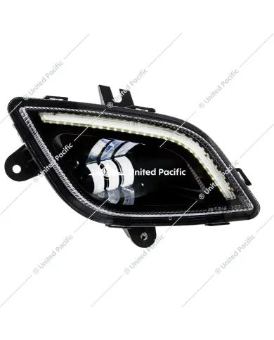 UP32831-34 LED Black Fog Light With LED Light Bar For 2018-2024 Freightliner Cascadia - Passenger