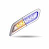 TXTLED-P100AB - PETERBILT 579/567/587 DRIVER DOOR MARKER LIGHT-DUAL REVOLUTION AMBER/BLUE LED 