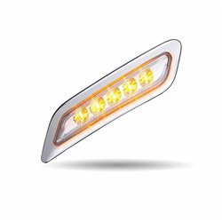 TXTLED-P100CA - PETERBILT 579/567/587 DRIVER DOOR MARKER LIGHT- CLEAR AMBER LED 