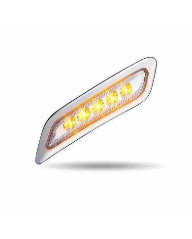 TXTLED-P100CA - PETERBILT 579/567/587 DRIVER DOOR MARKER LIGHT- CLEAR AMBER LED 