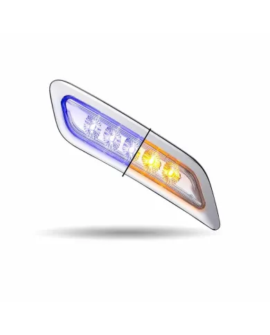 TXTLED-P200AB - PETERBILT 579/567/587 PASSENGER DOOR MARKER LIGHT-DUAL REVOLUTION AMBER/BLUE LED 