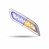 TXTLED-P200AB - PETERBILT 579/567/587 PASSENGER DOOR MARKER LIGHT-DUAL REVOLUTION AMBER/BLUE LED 