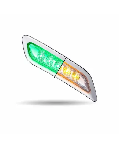 TXTLED-P200AG - PETERBILT 579/567/587 PASSENGER DOOR MARKER LIGHT-DUAL REVOLUTION AMBER/GREEN LED 