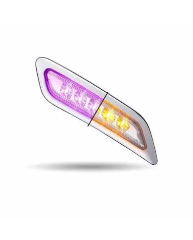 TXTLED-P200AP - PETERBILT 579/567/587 PASSENGER DOOR MARKER LIGHT-DUAL REVOLUTION AMBER/PURPLE LED 