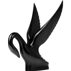 GG48008 - MATTE BLACK POWDER COATED CLASSIC SWAN HOOD ORNAMENT