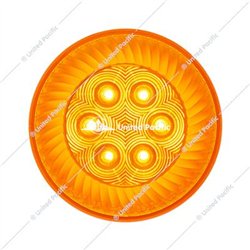 UP39215-16 LED 4" Round Turbine Light (Turn Signal) - Amber LED/Amber Lens