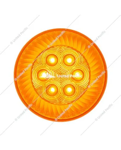 UP39215-16 LED 4" Round Turbine Light (Turn Signal) - Amber LED/Amber Lens