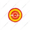 UP39223-7 LED 2" Round Turbine Light (Clearance/Marker) - Red LED/Red Lens