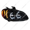 UP35732-Black LED Projection Headlight Assembly For 2003-2024 Freightliner M2- Passenger