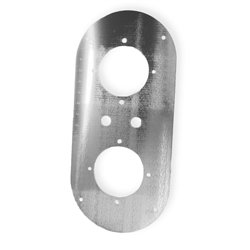 JMLSS-1006 - Stainless Peterbilt 359/379/389 / Kenworth W900 Above Door Interior Dome Light Bracket w/ 2 WM Light Holes