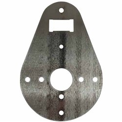 JMLSS-1007 - Stainless Kenworth Teardrop Style Cab & Sleeper Interior Dome Light Bracket w/ 1 WM Light Hole (OE SWITCH HOLE) 