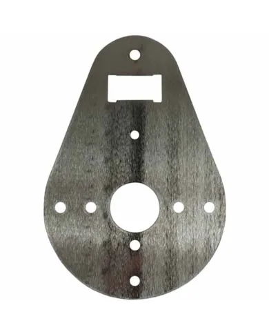 JMLSS-1007 - Stainless Kenworth Teardrop Style Cab & Sleeper Interior Dome Light Bracket w/ 1 WM Light Hole (OE SWITCH HOLE) 