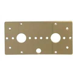 JMLSS-1012 - Stainless Kenworth Center Dome / Above Bunk Front Window Bracket w/ 2 WM Light Holes