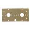JMLSS-1012 - Stainless Kenworth Center Dome / Above Bunk Front Window Bracket w/ 2 WM Light Holes