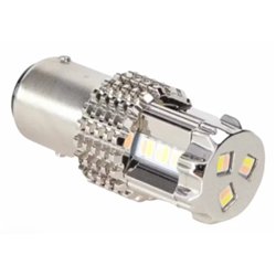 JMLLD-1013 - WHITE / AMBER - 1157 DUAL COLOR Bulb (15 diodes) for Glass Lens Light / Star Pattern / Super Bright (2nd Gen.)