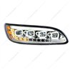 UP35842-Chrome Quad-LED Headlight With LED DRL & Seq. Signal For 2005-2015 Peterbilt 386- Passenger