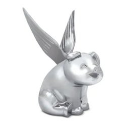NTP5041 - CHROME FLYING PIG HOOD ORNAMENT