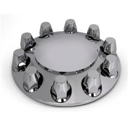 NTP11220 - CHROME PLASTIC FRONT AXLE COVER W/33mm SCREW ON LUG NUTS