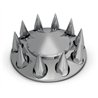 NTP11220-P - CHROME PLASTIC POINTED FRONT AXLE COVER W/33mm POINTED SCREW ON LUG NUTS