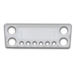 NTP13915 - SS Rear Light Panel W/4-4" & 6-2" Round Light Holes 