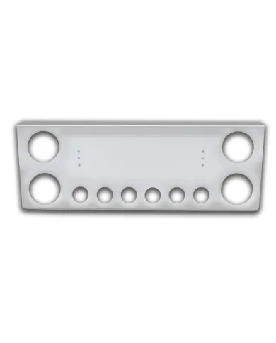 NTP13915 - SS Rear Light Panel W/4-4" & 6-2" Round Light Holes 