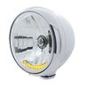 UP32034-Stainless Steel Guide 682-C Style Headlight H4 Bulb With 10 Amber LED