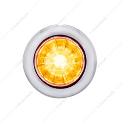 UP34849-4 LED Dual Function 3/4" Mini Watermelon Light (Clearance/Marker) - Amber LED/Clear Lens