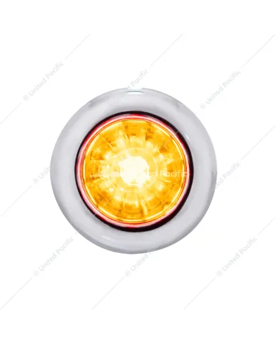 UP34849-4 LED Dual Function 3/4" Mini Watermelon Light (Clearance/Marker) - Amber LED/Clear Lens