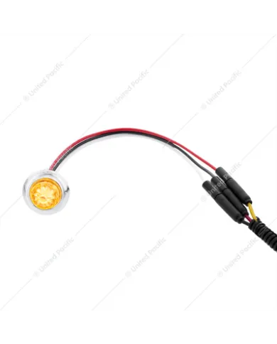 UP34849-4 LED Dual Function 3/4" Mini Watermelon Light (Clearance/Marker) - Amber LED/Clear Lens