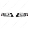 UP36018-Black Bezel Headlight Assembly With Turn Signal For 1996-2003 Volvo VN (Set)