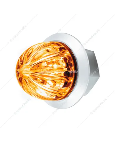 UP39227-2 LED Dual Function 1-1/8" Watermelon Light (Clearance/Marker) - Amber LED/Clear Lens