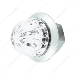 UP39230-2 LED Dual Function 1-1/8" Watermelon Light (Clearance/Marker) - White LED/Clear Lens