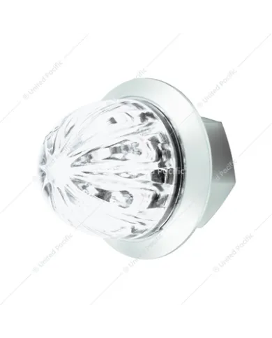 UP39230-2 LED Dual Function 1-1/8" Watermelon Light (Clearance/Marker) - White LED/Clear Lens