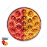 UP35946-19 LED 4" Round Double Fury Light (Stop & Turn) - Red & Amber LED/Clear Lens