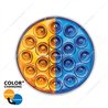 UP35951-19 LED 4" Round Double Fury Light (Turn Signal) - Amber & Blue LED/Clear Lens