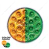 UP35952-19 LED 4" Round Double Fury Light (Turn Signal) - Amber & Green LED/Clear Lens