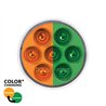 UP35938-7 LED 2" Round Double Fury Light (Clearance/Marker) - Amber & Green LED/Clear Lens