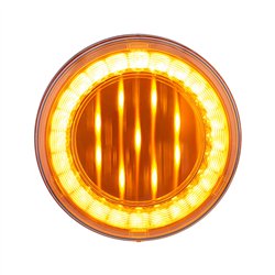 UP36091-33 LED 4" Round Lumos Light X-Series (Turn Signal) - Amber LED/Amber Lens