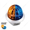 UP39231-4 LED 1-1/8" Watermelon Double Fury Light With Clear Lens (Clearance/Marker) - Amber & Blue LED