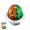 UP39232-4 LED 1-1/8" Watermelon Double Fury Light With Clear Lens (Clearance/Marker) - Amber & Green LED