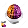 UP39233-4 LED 1-1/8" Watermelon Double Fury Light With Clear Lens (Clearance/Marker) - Amber & Purple LED