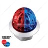 UP39236-4 LED 1-1/8" Watermelon Double Fury Light With Clear Lens (Clearance/Marker) - Red & Blue LED