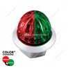 UP39237-4 LED 1-1/8" Watermelon Double Fury Light With Clear Lens (Clearance/Marker) - Red & Green LED