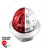 UP39239-4 LED 1-1/8" Watermelon Double Fury Light With Clear Lens (Clearance/Marker) - Red & White LED