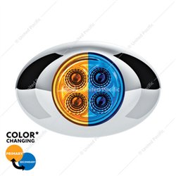 UP36026-4 LED Double Fury Light (Clearance/Marker)-Amber & Blue LED/Clear Lens