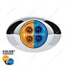 UP36026-4 LED Double Fury Light (Clearance/Marker)-Amber & Blue LED/Clear Lens