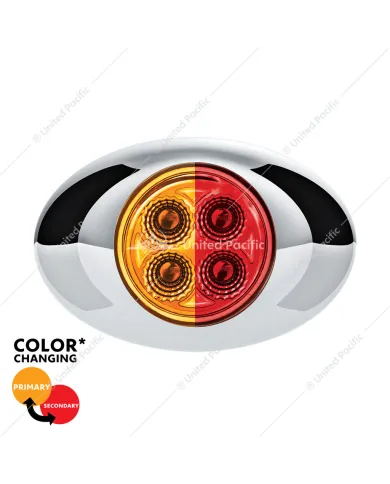 UP36029-4 LED Double Fury Light (Clearance/Marker)-Amber & Red/Clear Lens