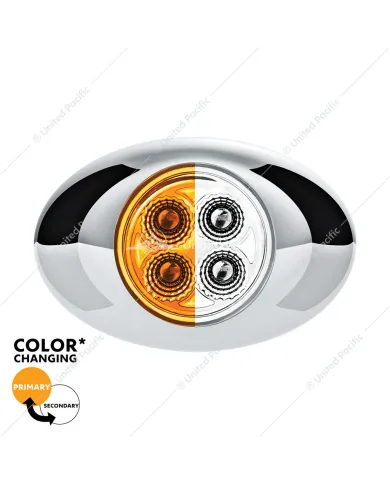 UP36030-4 LED Double Fury Light (Clearance/Marker)-Amber & White/Clear Lens