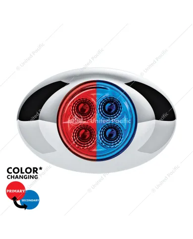 UP36031-4 LED Double Fury Light (Clearance/Marker)-Red & Blue/Clear Lens