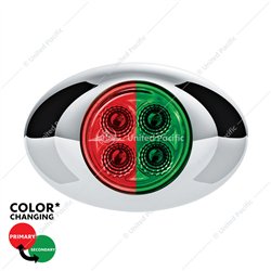 UP36032-4 LED Double Fury Light (Clearance/Marker)-Red & Green/Clear Lens